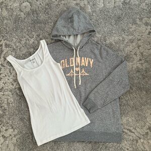 Old Navy Size L Bundle Hoodie And Tank Top